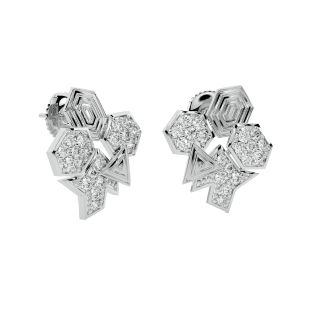 Gladys Round Diamond Stud Earrings